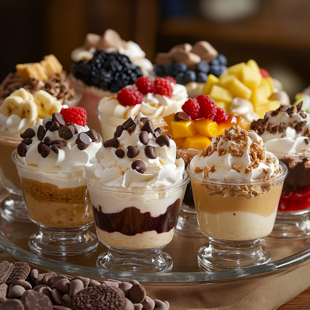 Pudding Cups with Toppings