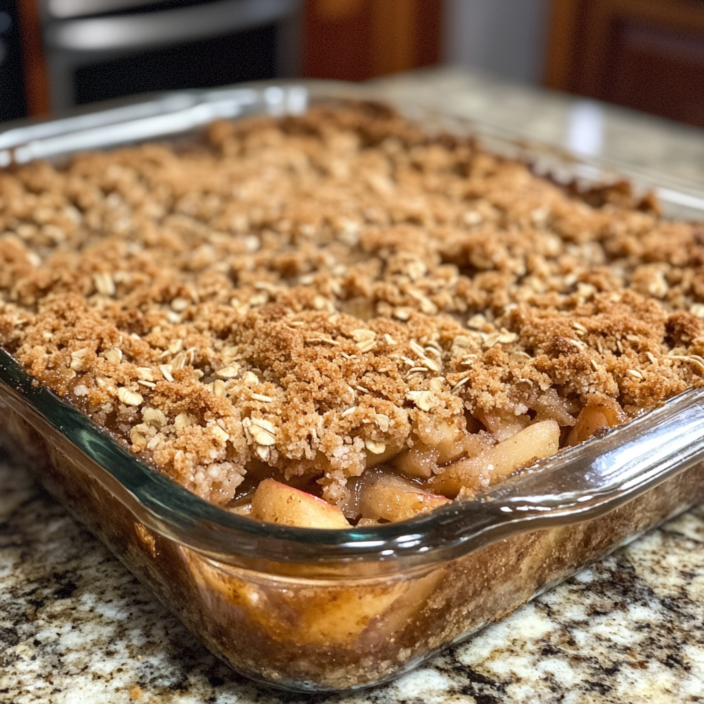 Apple Crisp with Oatmeal Streusel 