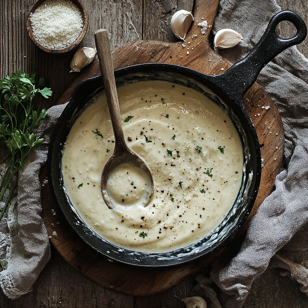 garlic Parmesan Alfredo sauce