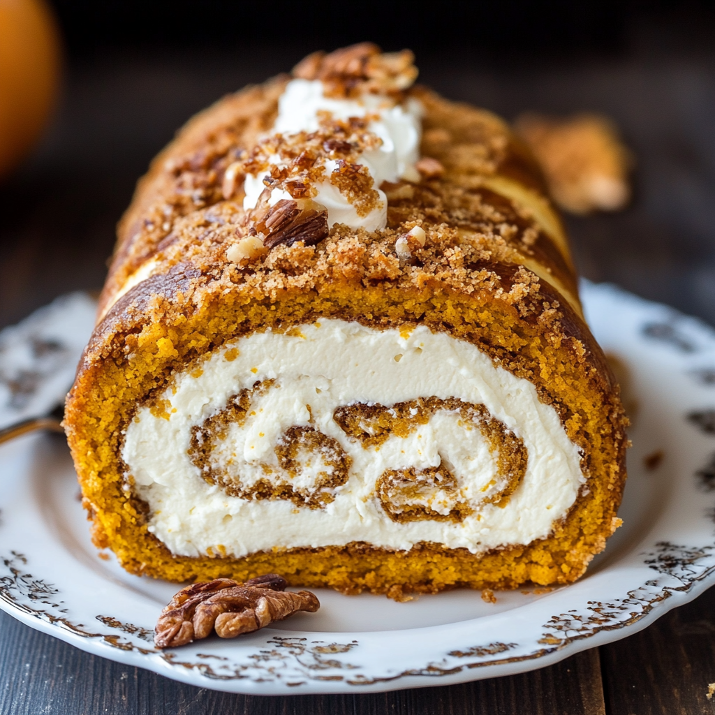 Pumpkin Roll with Cream Cheese Filling