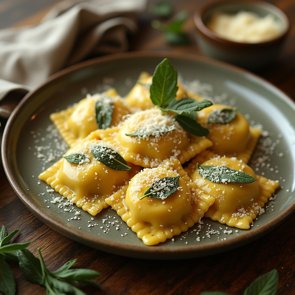 Ravioli in Sage Butter Sauce