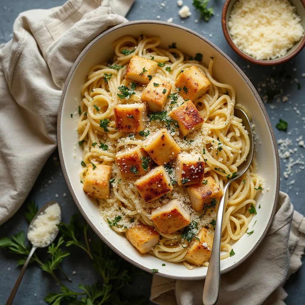 Garlic Parmesan Chicken Pasta