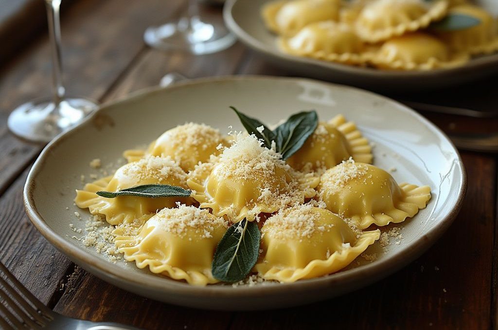 Ravioli in Sage Butter Sauce