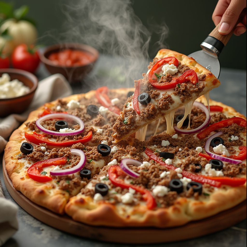 Mediterranean Lamb Pizza