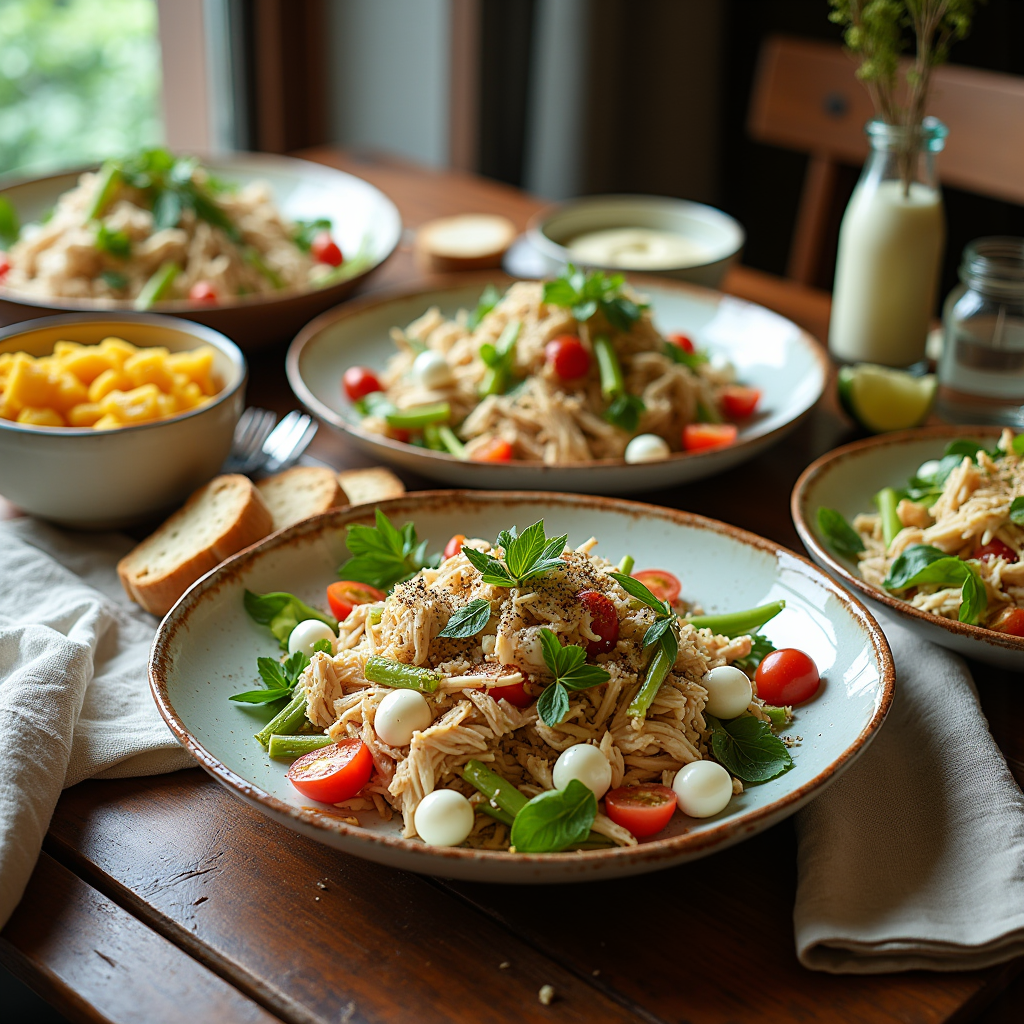 Best Chicken Salad Recipe a beautifully arranged spread showcasing european inspired chicken salads each reflecting a regiona rt7dylk6s0e38msqt5dz 2